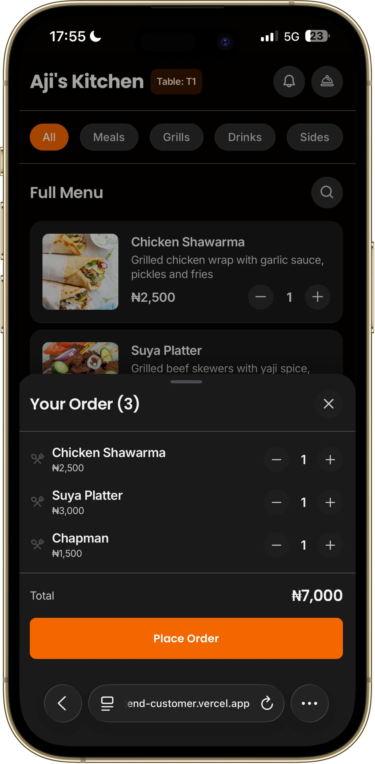 Oshap Cart drawer