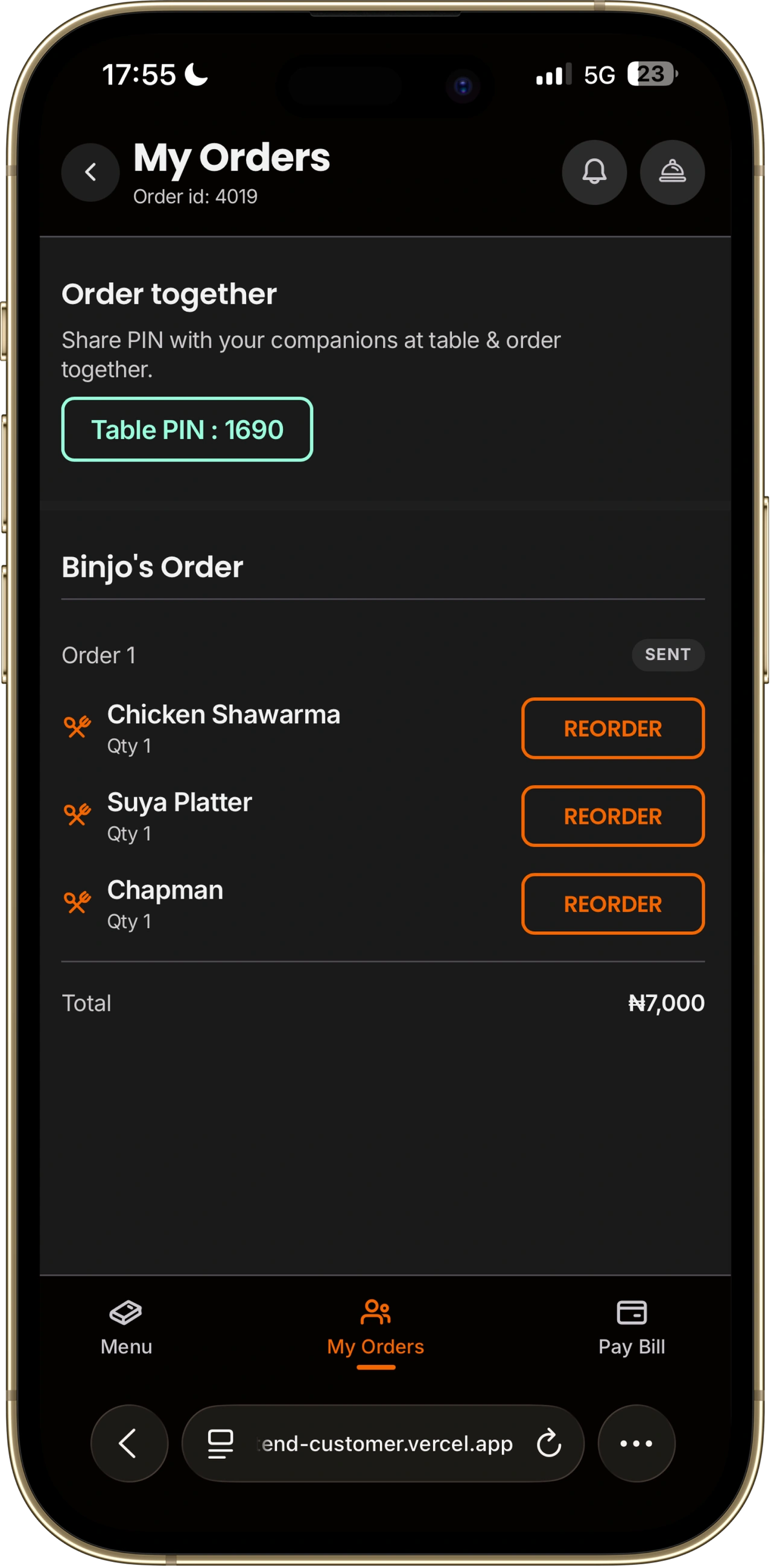 Oshap Order Together