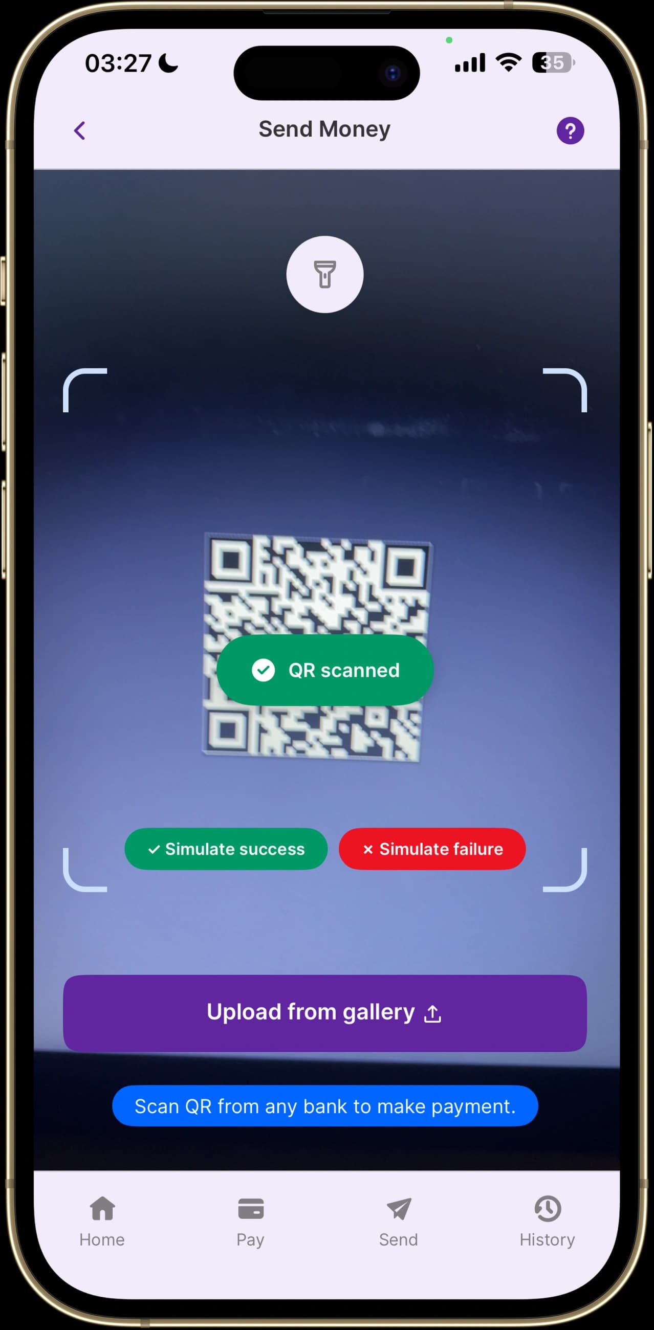 Scan screen